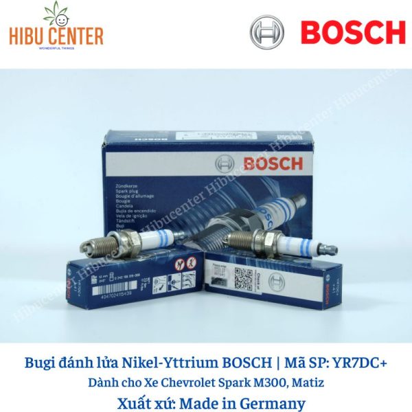 Bugi Chân Dài Nikel-Yttrium BOSCH YR7DC+ Dành cho Xe Chevrolet Spark M300, Matiz | Hibucenter