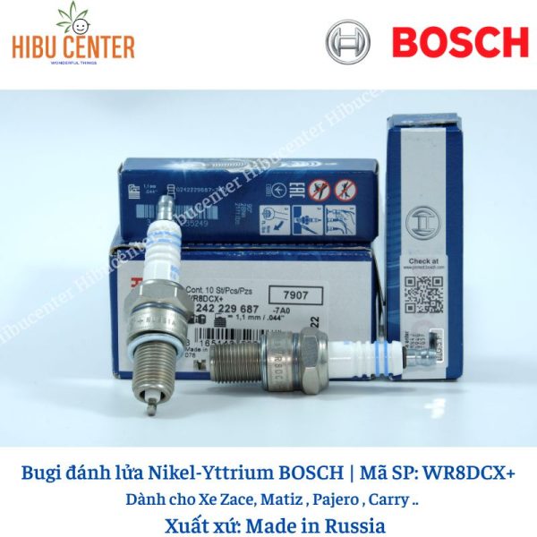 Bugi Chân Ngắn Típ Lớn 21 Nikel-Yttrium BOSCH WR8DCX+ Dành Cho Xe Zace, Matiz, Pride GTX, CD5....
