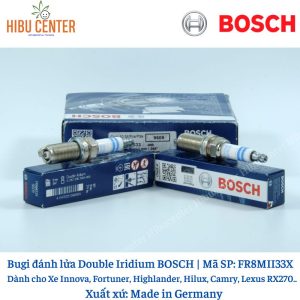 Bugi Chân Dài Double Iridium BOSCH Fr8Mii33X Cho Xe Innova 2.0, Land Cruiser, Highlander,  RAV4, LX570, GX460 , LS460 ..