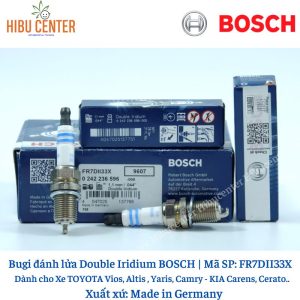Bugi Chân Ngắn Double Iridium BOSCH FR7DII33X | Dành Cho Xe Toyota, Kia, Mazda, Hyundai ..