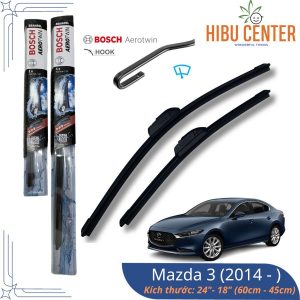 BOSCH Cặp Gạt Mưa AeroTwin 24" / 60cm - 18" / 45cm Cho Xe Mazda3 (2014- 2019), Cx5 (2011-2017)