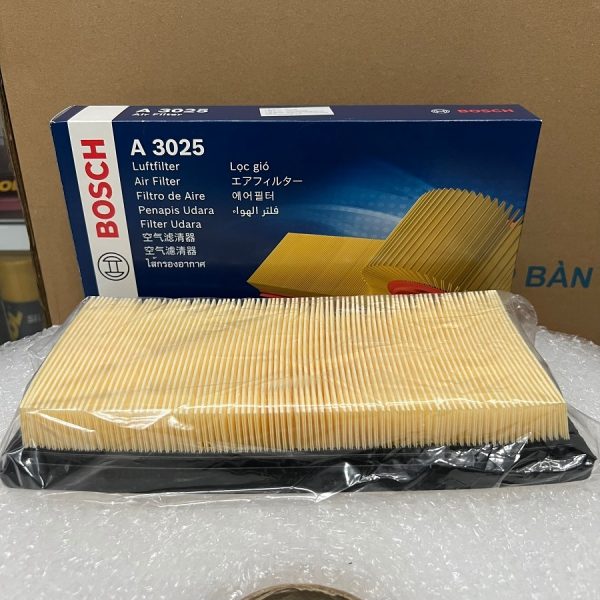 BOSCH Lọc Gió Động Cơ A3025 Cho xe Vios P15 1.5i/1.3i , Avanza 1.3/1.5, Rush 1.5, Attrage 1.2