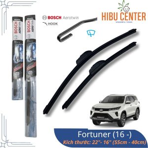 BOSCH Cặp Gạt Mưa AeroTwin 22" - 16" Cho Xe Fortuner (16 -), Ecosport ( 18 - ), Hyundai i10 (13-)