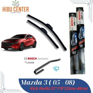 BOSCH Cặp Gạt Mưa AeroTwin 21"- 19" Cho Xe Mazda 3, Mini cooper, Triton