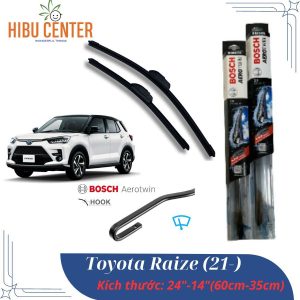 BOSCH Cặp Gạt Mưa AeroTwin 24" 60cm - 14" 35cm Cho Xe Toyota Yaris ( 06 - 11 ), Raize ( 21 - ),...