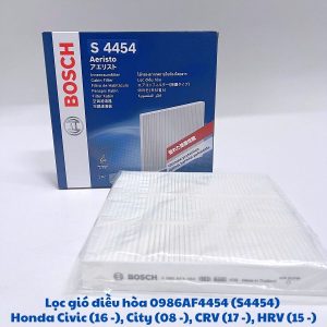 Lọc Điều Hòa Tiêu Chuẩn BOSCH Ariesto S4454 Cho Xe Honda Civic (16-), City (08-), CRV (17-), HRV (15-), Acura CDX (16-)