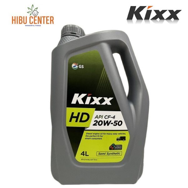 Dầu Động Cơ Bán Tổng Hợp KIXX HD CF-4 20W50 4 lít Hàng Chính Hãng