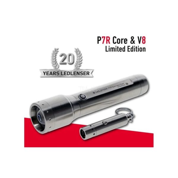 Đèn pin LEDLENSER P7R & V8 Stainless Steel Limited Edition