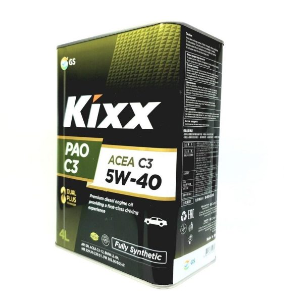 Dầu Nhớt Kixx Pao C3 API SN 5W40 4L 100% Fully Synthetic - Hàng Chính Hãng