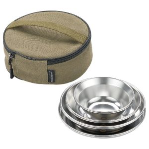 Bộ bát chén đĩa inox Campingmoon S395-2S (8 món)