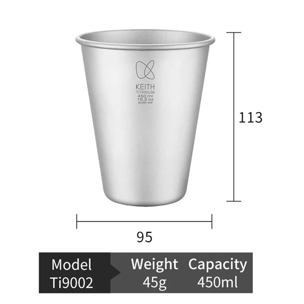Cốc uống bia Titanium Keith Ti9002 450ml