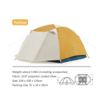Lều cắm trại siêu nhẹ 2 lớp Cloud River Pro 2-3 người NatureHike CNK2300ZP024