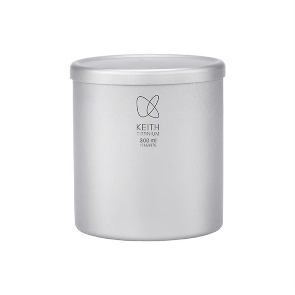 Cốc titanium 2 lớp có nắp Keith Titanium Ti3302 300ml