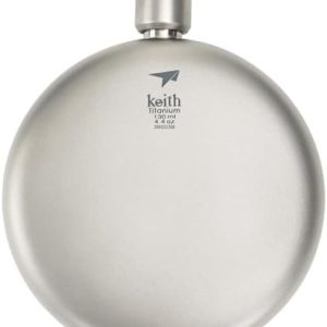 Bình Đựng Rượu Titanium Keith Ti9303 + Bao Da - 130ml