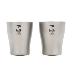 Bộ cốc uống rượu Titanium Wine Cup 10ml KEITH Ti9304 10ml (Bộ 2 chiếc)