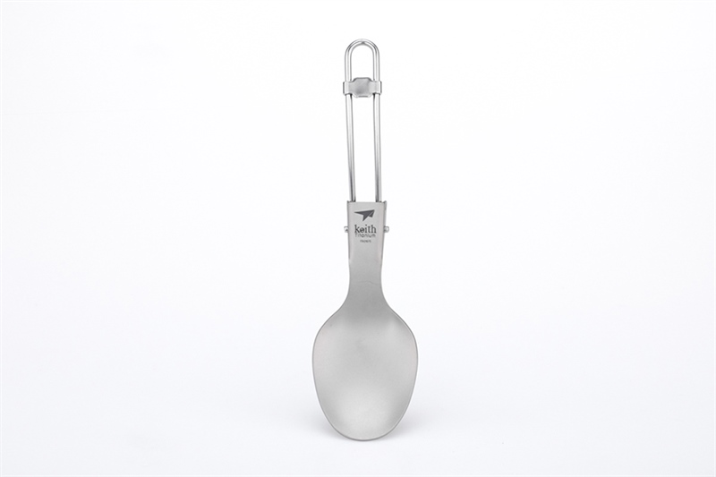 Muỗng soup titanium Keith Ti5308 gấp gọn size lớn